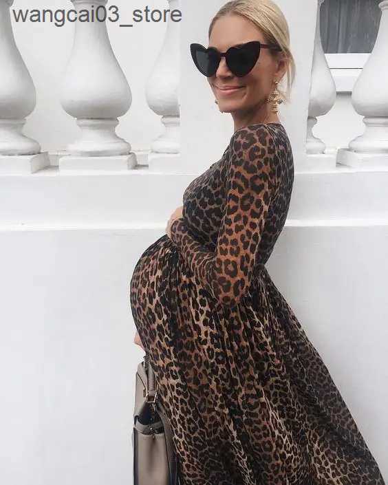 Maternity Dresses Sexy Maternity Dresses for Photo Shoot Pregnant Women Summer Pregnancy Clothes Long Sleeve L240910