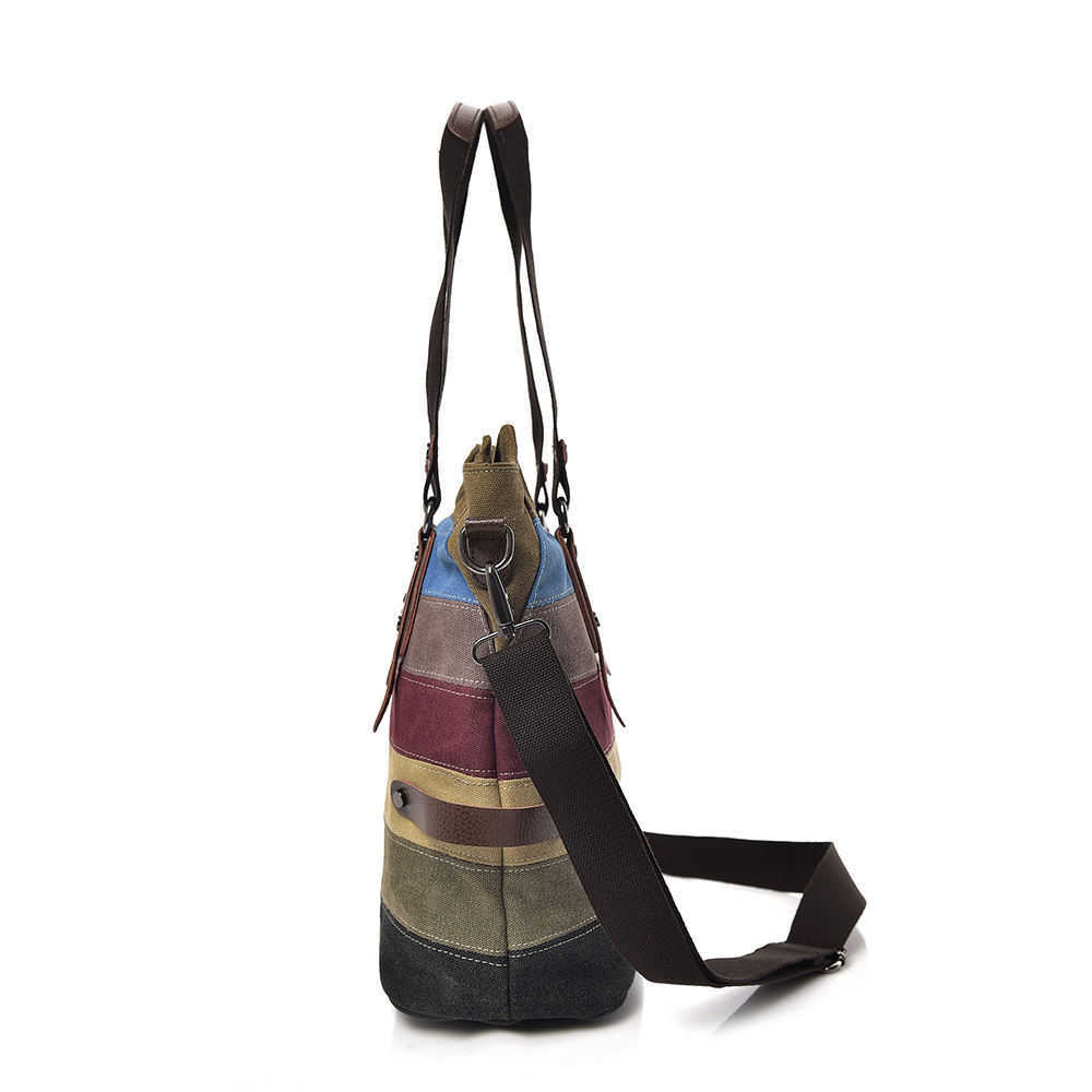 Men's Bag Korean Edition Fashionable Men's Casual Bag Trendy Solid Color Canvas Women's Handbag 241015