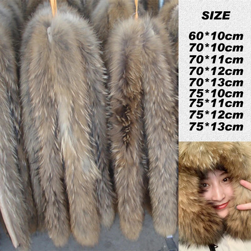 60/70/75cm Winter Natural Fur Collar Genuine Fox Fur Collar Natural Fur Belt Decorative Coat Scarf Accessories 241011