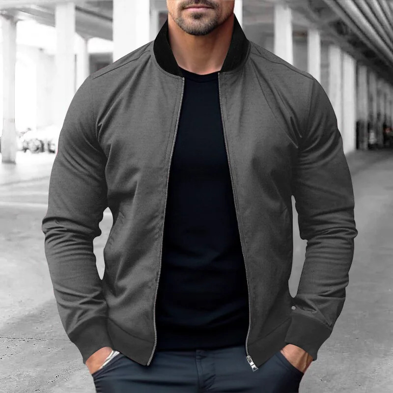 European and American Mens Jacket Spring and Autumn Trendy Jacket Youth Casual All-Matching plus Size Loose Baseball Uniform 241011
