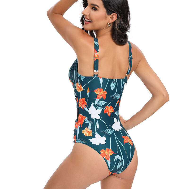 Quick Drying New Printed One-Piece Swimsuit Backless Protection Super Spicy Bikini