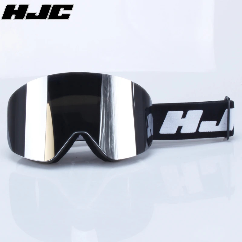HJC Ski Goggles with Magnetic Double Layer Lens Magnet Skiing Anti-fog Snowboard Goggles Men Women Ski Glasses Eyewear more lens 241007