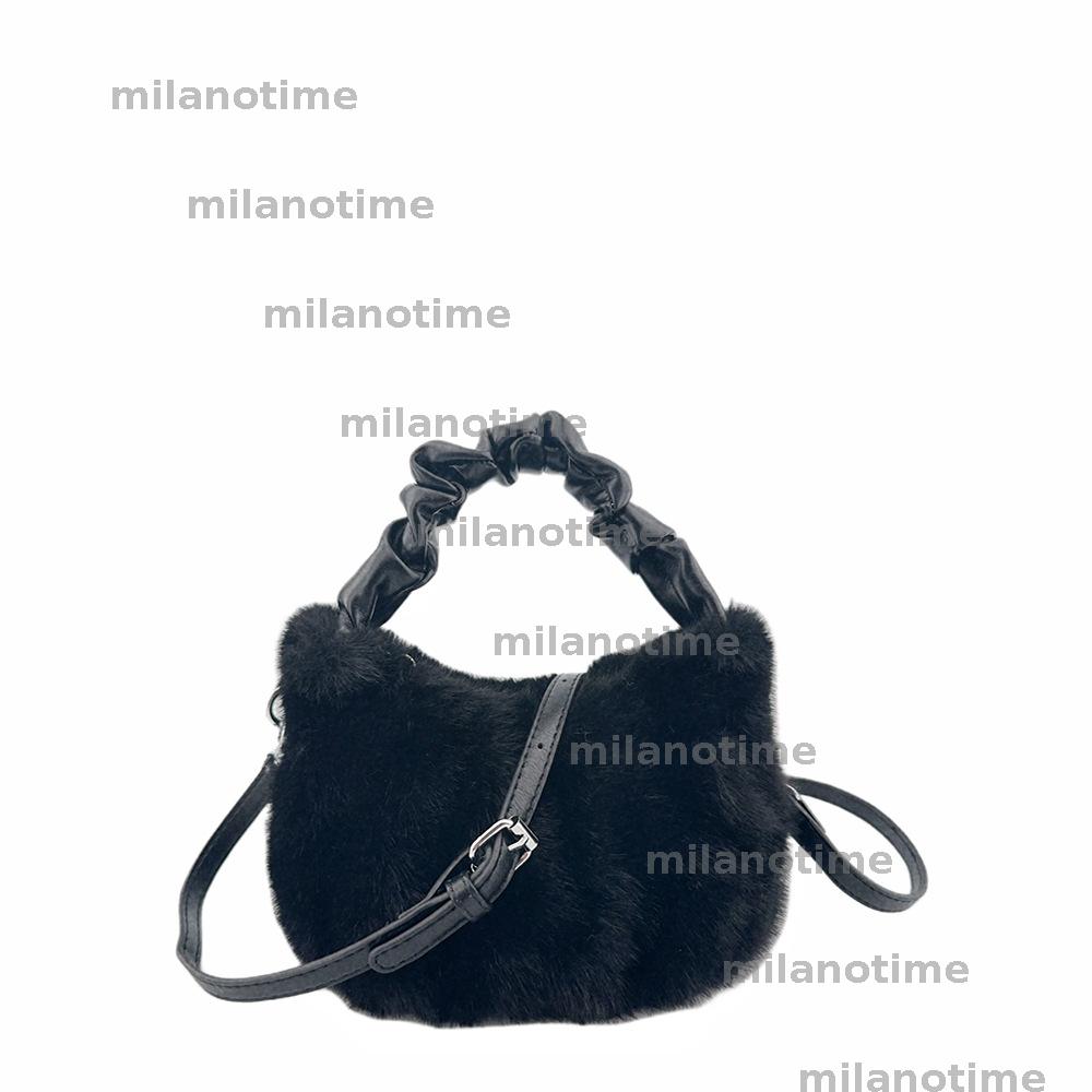 Women HandBag Luxury Lady Bucket Bag Fashion Crossbody Bag Colorful Ladies Bag Winter New Style Imitation Mink Fur HandBag Clutch Bag Plush Bag DYD241