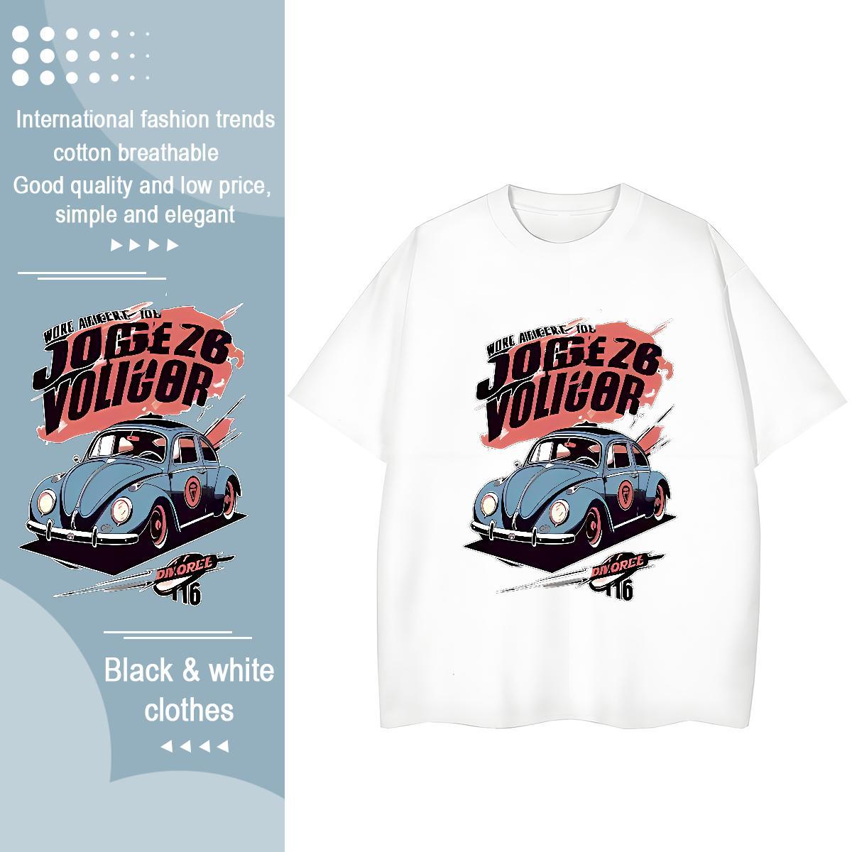 DIY T shirt 100% Cotton 230g Short sleeve Soft Outdoor car Couples T Shirts Lady Custom Print Oversized Tops Tees