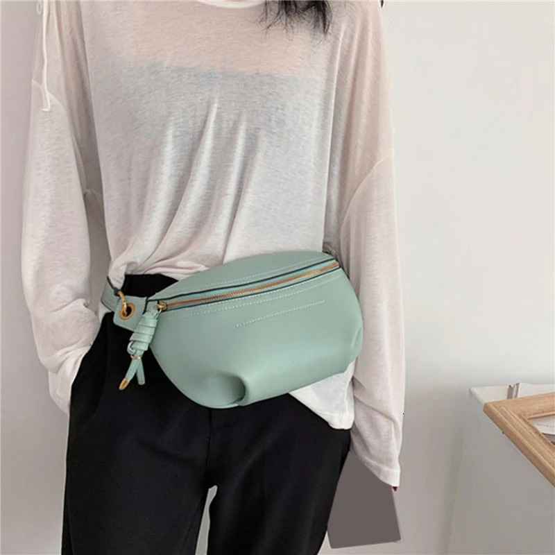 Womens waist bag white wallet leather Fanny letter strap shoulder strap messenger womens wallet fashionable chest cross body bag 241008