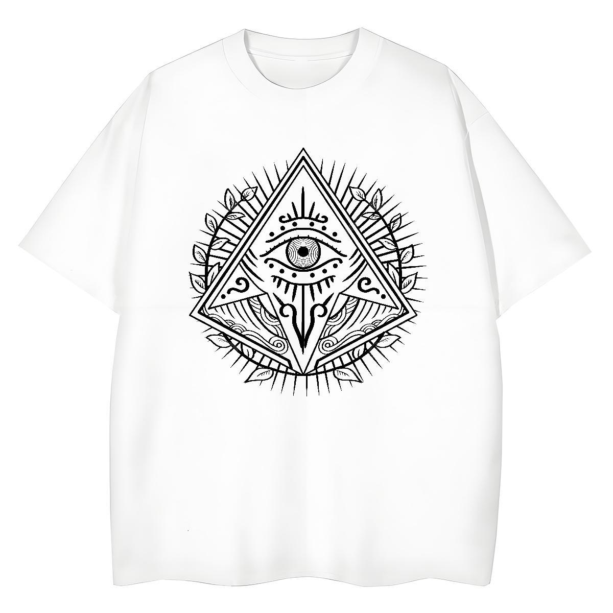 2024 Designer Woman T Shirts 100% Cotton 230g Breathable Short Sleeve Daily Wear eye of the devil Women Tees Lady Anime Oversized Clothes