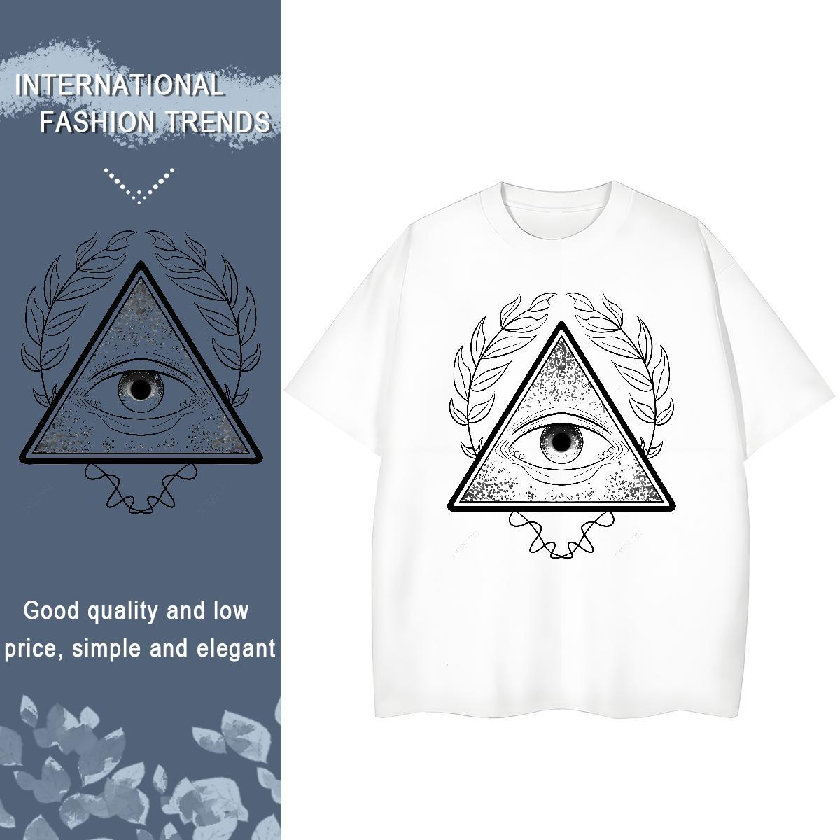 Designer T Shirts Women 230g 100% Cotton Breathable Street Wear eye of the devil Womens Tshirts Brand Oversized Tees Shirts