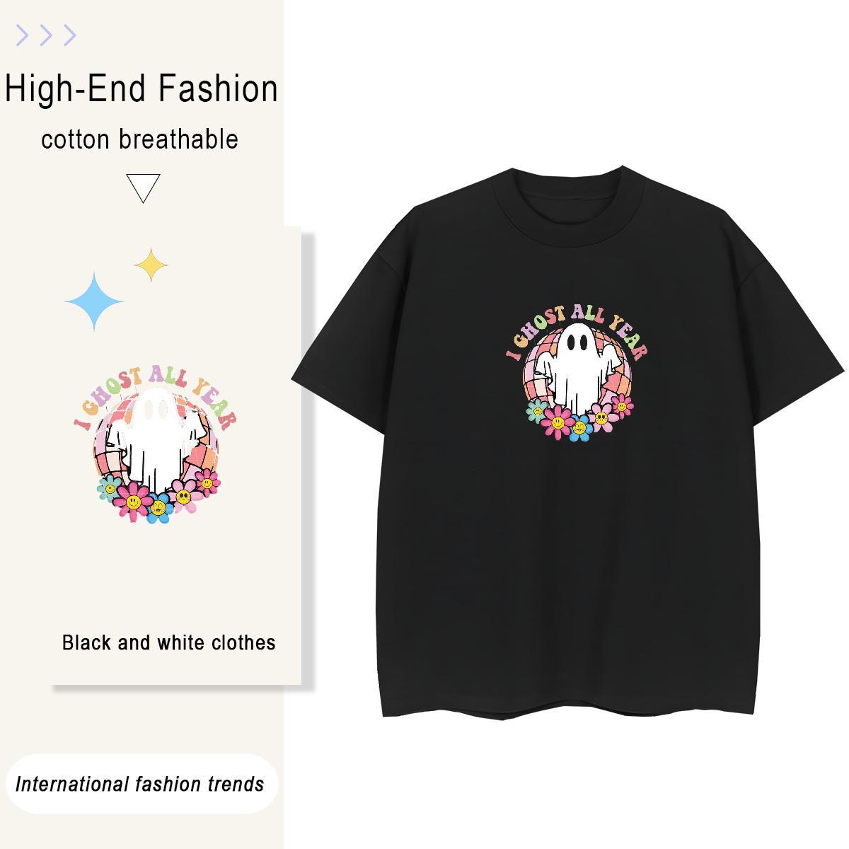 Fashion T-Shirts 230g 100% Cotton Breathable Crew Neck Sport skull Woman Tshirt Designer Nice Anime Top Tees
