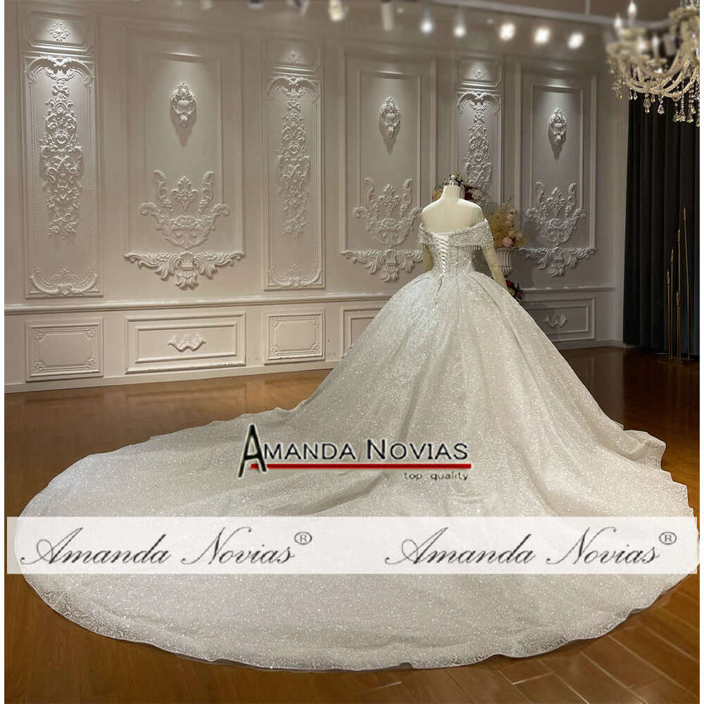 Wedding Dress Ball Gown Sweetheart Off The Shoulder Sequins or-Length Princess Bride Vestido De Noiva Custom Made