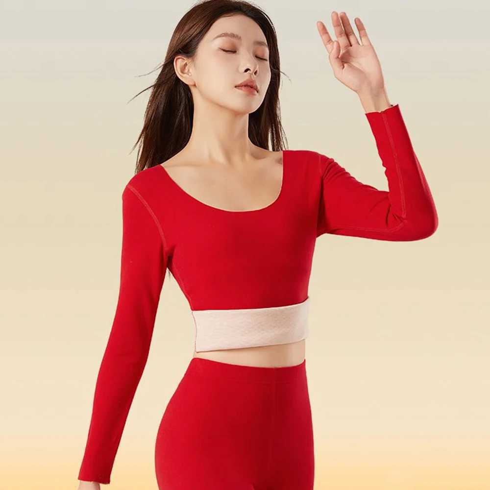 Women's Thermal Underwear Womens hot underwear cashmere silk velvet thick underwear set womens 2-piece winter clothing womens hot clothing Y24101