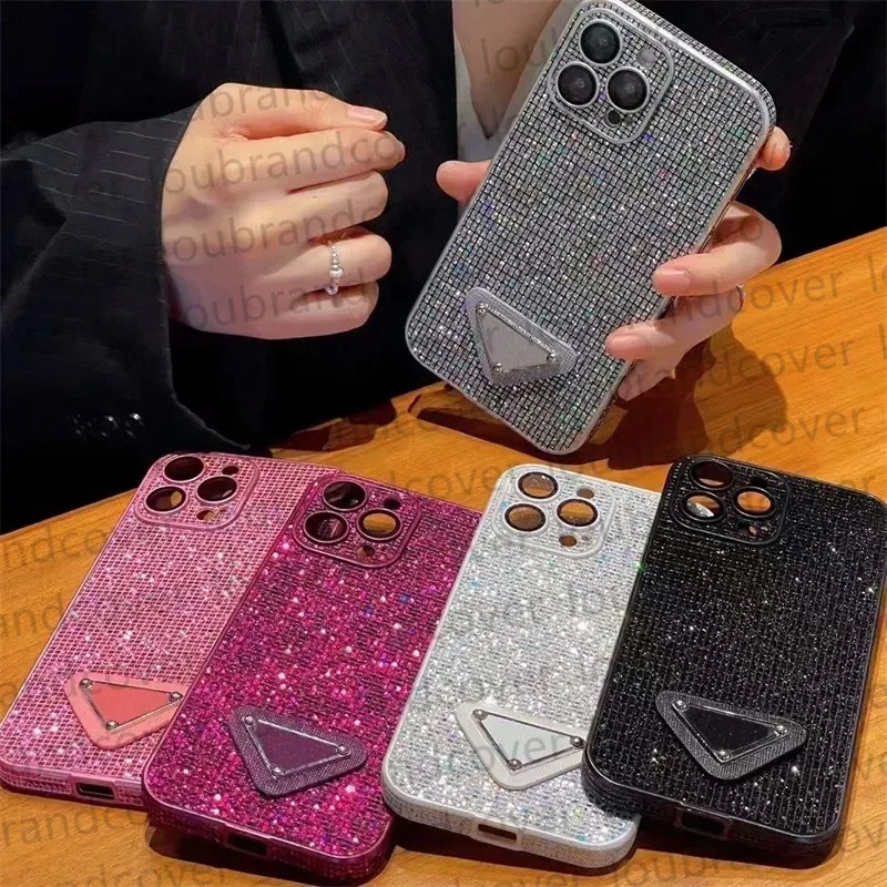 Glitter Phone Case Designer iPhone Case For iPhone 17 Pro Max Case iPhone 16 Pro Max 15 14 13 12 11 15 Plus Case Bling Sparkling Rhinestone Diamond Jewelled Crystal Case