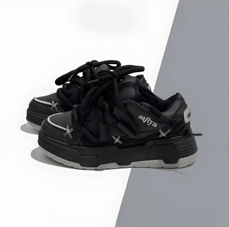 Men's and Women's Thick Soled College Style Lightweight Hong Kong Style Contrasting Casual Shoes