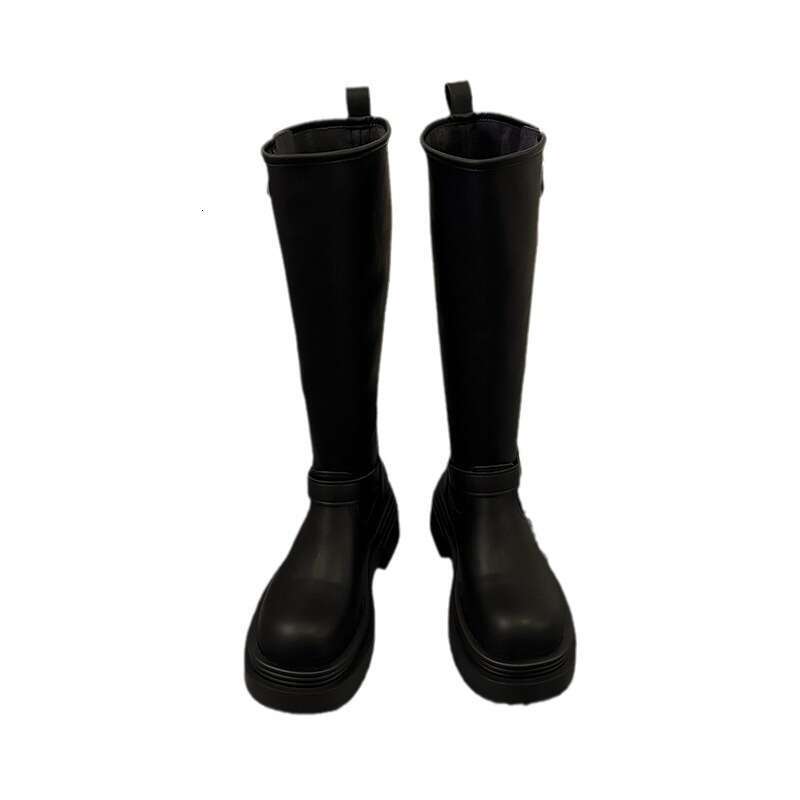 Designer Boot Versatile Thick Heel Tall Boots For Women 2024 Autumn/Winter New Style Belt Buckle Brown Small Thick Bottom Boots Knight Fashion Boots F