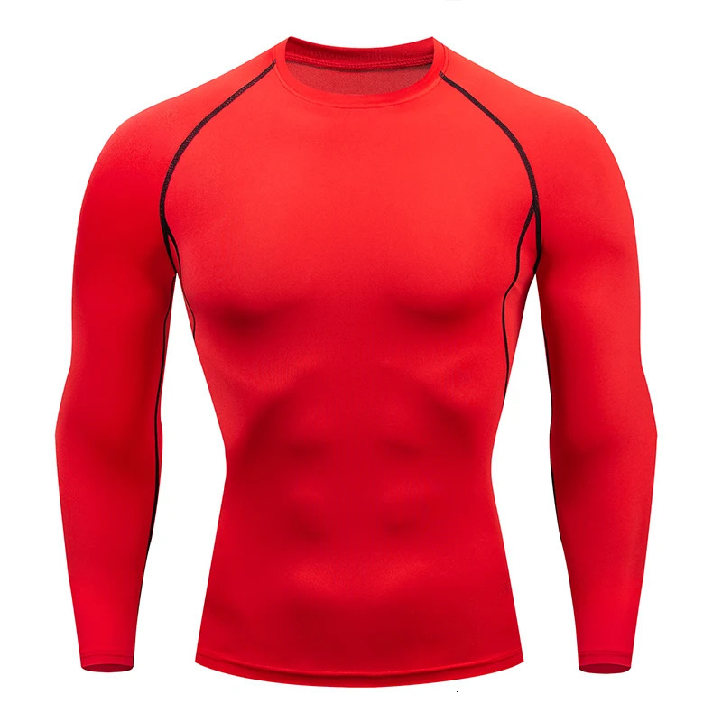 Men Compression Running T-shirt Fitness Tight Long Sleeve Sport Shirts Training Jogging Tops Gym Sportswear Dry Fit Rashgard 241011