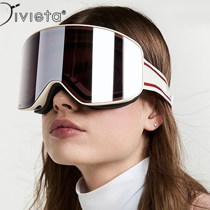 Lunettes de ski Lunettes de soleil Snowboard Femmes hommes Ski Ski Mask Mask UV400 Protection de neige sur les verres adultes Double anti-Fog Cyl