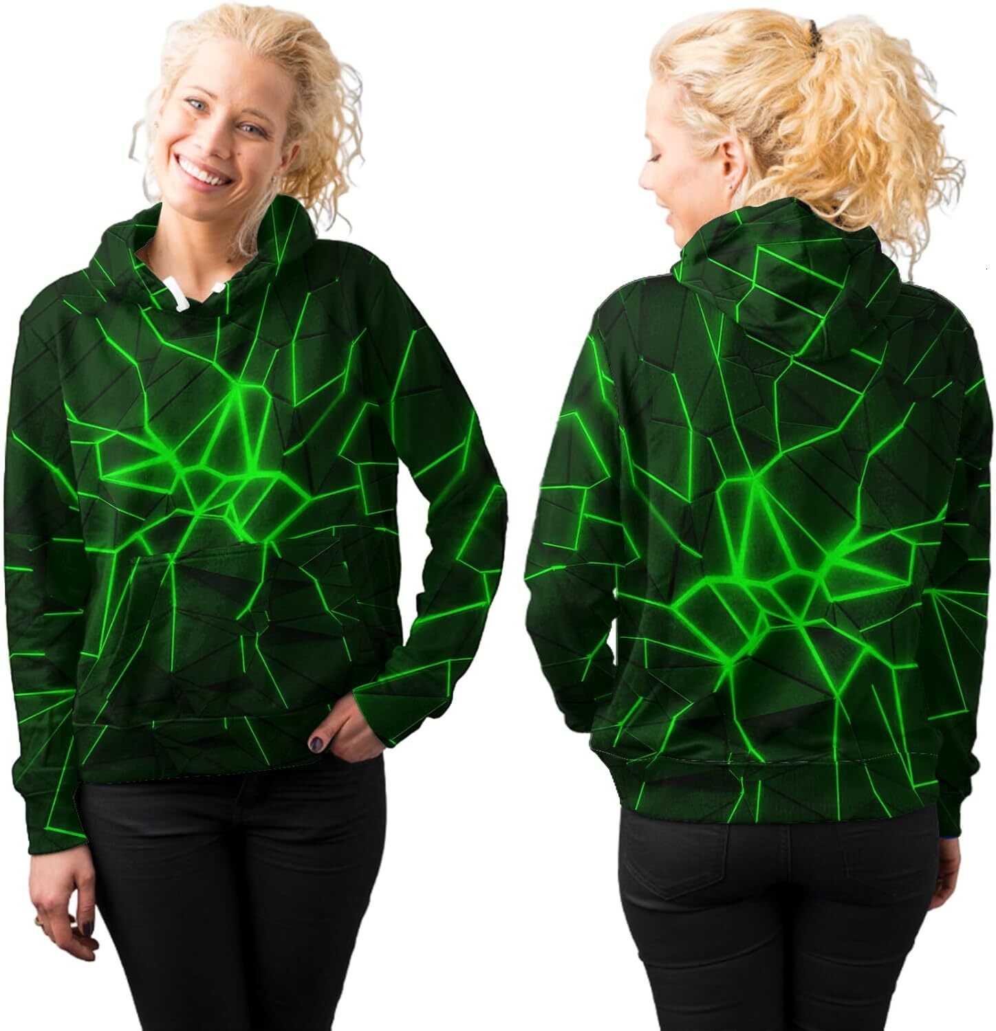 Hoodie for Mens Womens Unisex Cool 3D Fleece Liner Hoodies Upgrade Quality Pullover Novelty Print Sweatshirt With Front Pocket Trendy Fashion
