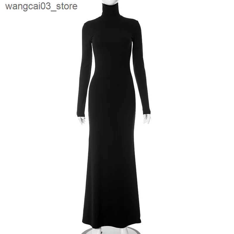 Maternity Dresses Maternity Dresses High Neck Long Sleeve Bodycon Dress for Photography Maternity - Versatile for Daily Wear Street Style Parties L240