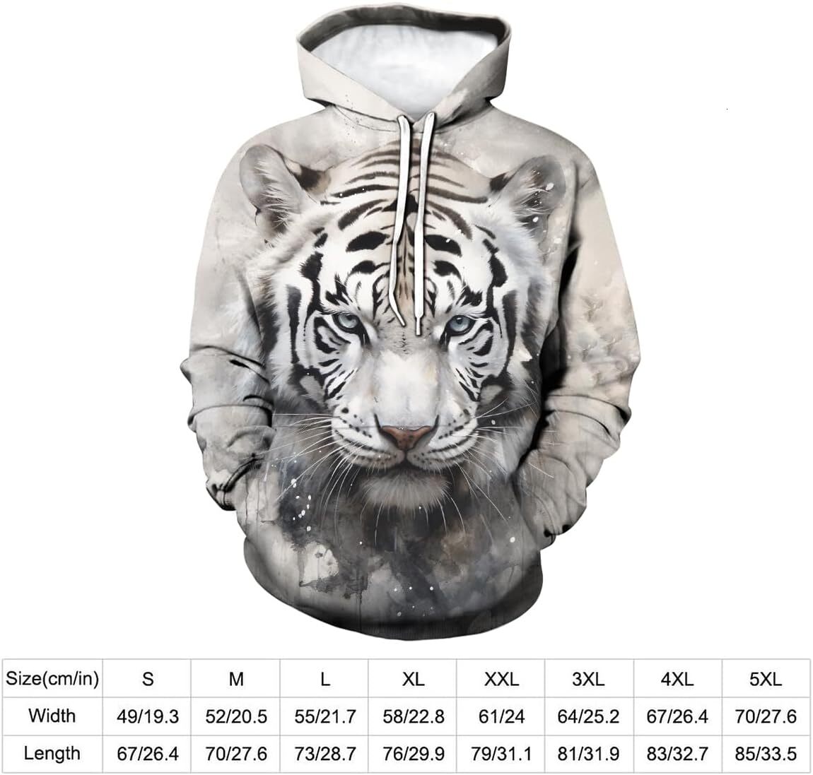 Hoodie for Mens Womens Mens Tiger Hoodies Cool Animal Printed Pullover Hooded 3D Graphic Casual Sweatshirt Hoodie With Pockets Graphic keep warm