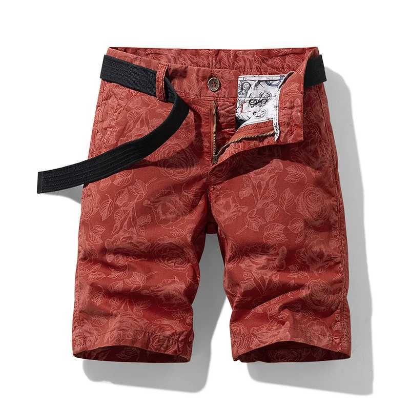Summer Men Cotton Print Cargo Shorts Mens Casual Breeches Bermuda Shorts Spring Fashion Jogger Shorts Pants Male Dropshipping W250621