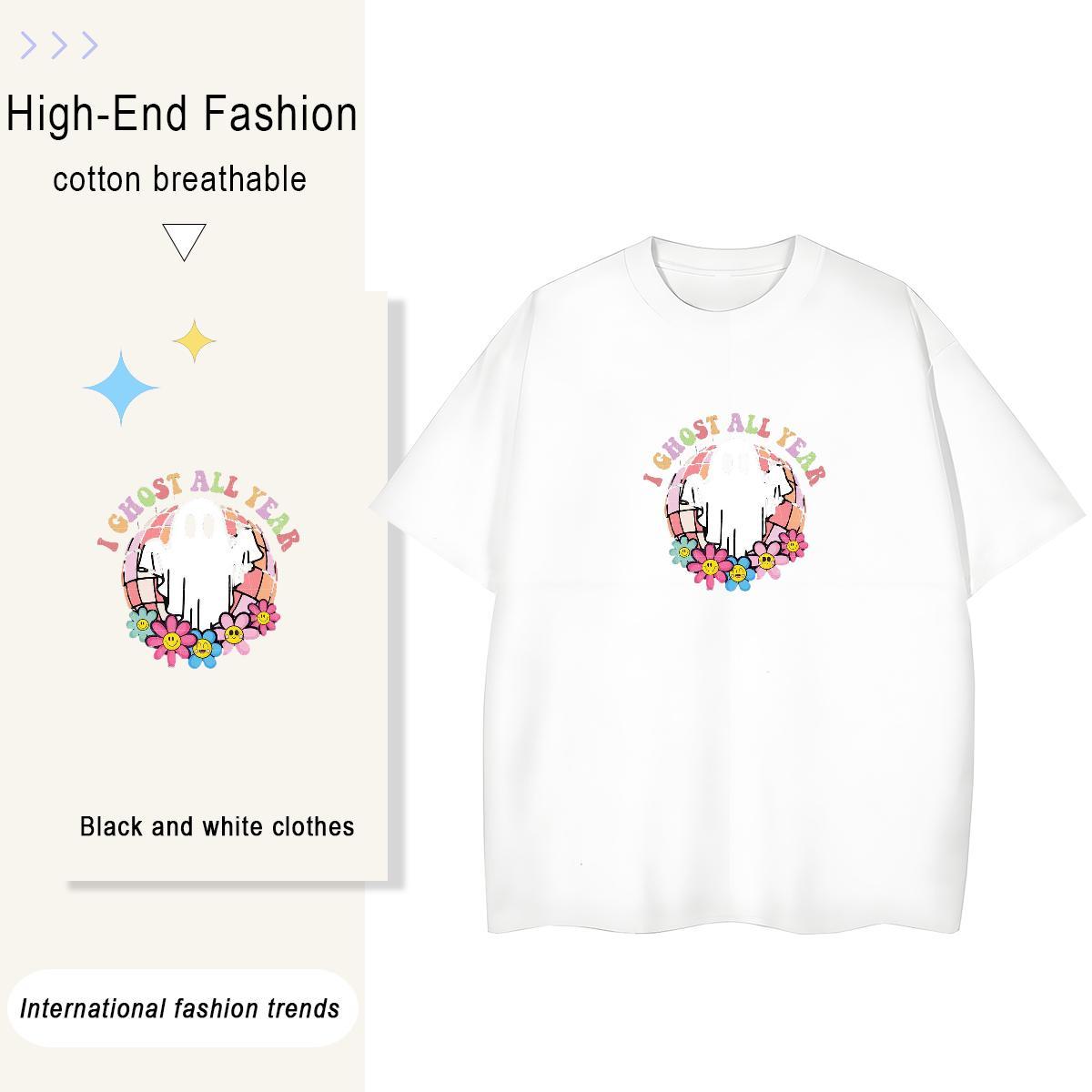 Fashion T-Shirts 230g 100% Cotton Breathable Crew Neck Sport skull Woman Tshirt Designer Nice Anime Top Tees