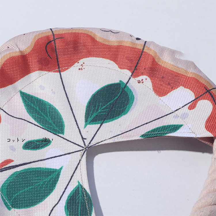 Printed Puppy Chewable Frisbee - Sturdy Hand-Held Oxon Cloth Disc for Dogs Outdoors