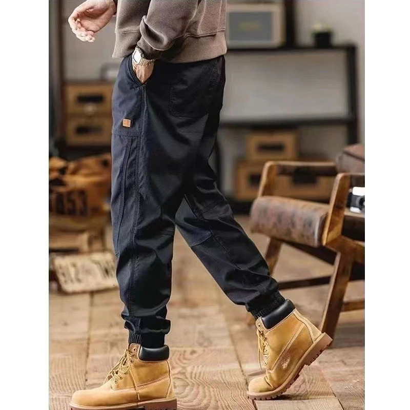 Mens Spring and Autumn Trend Retro Street Clothing Commodity Pants Y2K Casual Pocket Cotton Loose Mens Pantalones Hombre 241007