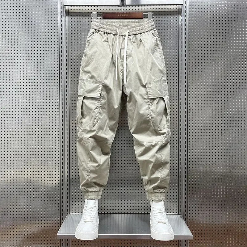 Mens Trouser Harem Mens Cargo Pants Multi Pocket Summer Emo Casual Harajuku Regular Suitable for Y2k Long Clothing 241007