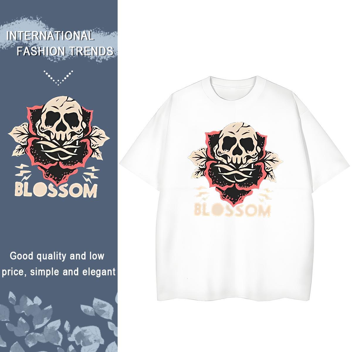 Factory Direct T-Shirts for Women 230g 100% Cotton Round Neck Short Sleeve Sports Street Wear halloween Lady T shirt Wholesale Anime Oversized Clothin