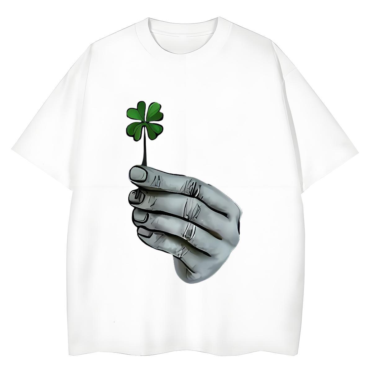 Fashion T shirt 230g Cotton Breathable Crew Neck Street Casual hands Tshirt for Man Woman Unisex Custom Print Plus Size Top Shirts
