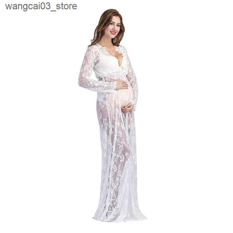 Maternity Dresses Maternity photography props maxi Maternity gown lace Maternity Dress Fancy shooting photo summer pregnant DS39 L240910