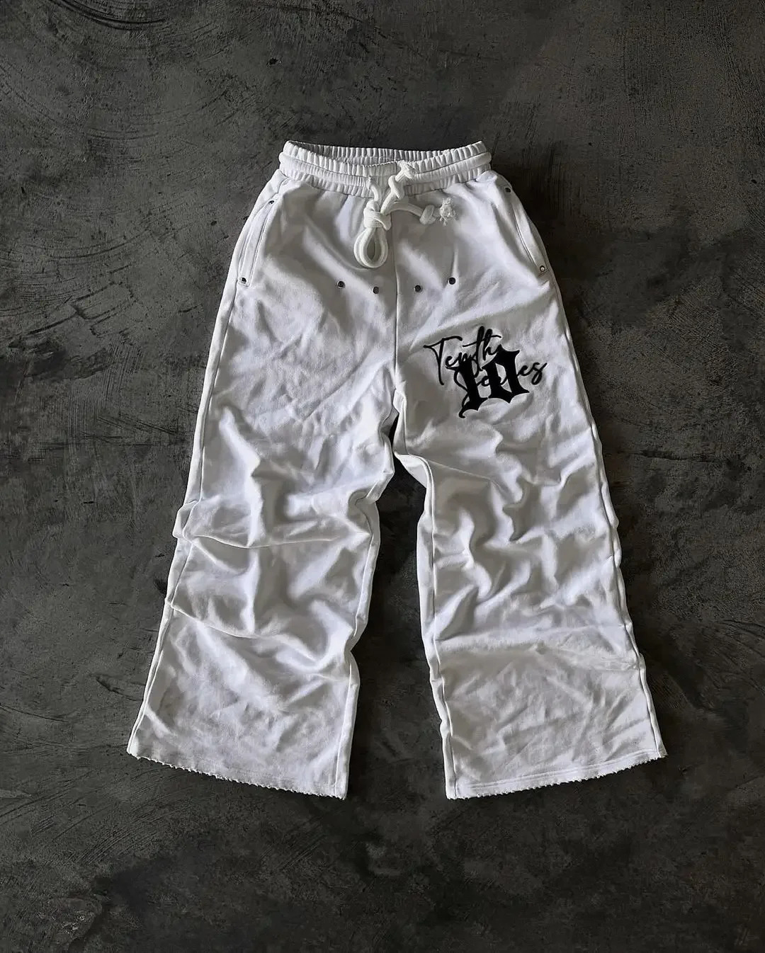 Y2K Trend Street Sports Pants Mens Harajuku Hip Hop Alphabet Embroidered Loose Casual Pants Elastic Waist Jogging Pants 240930