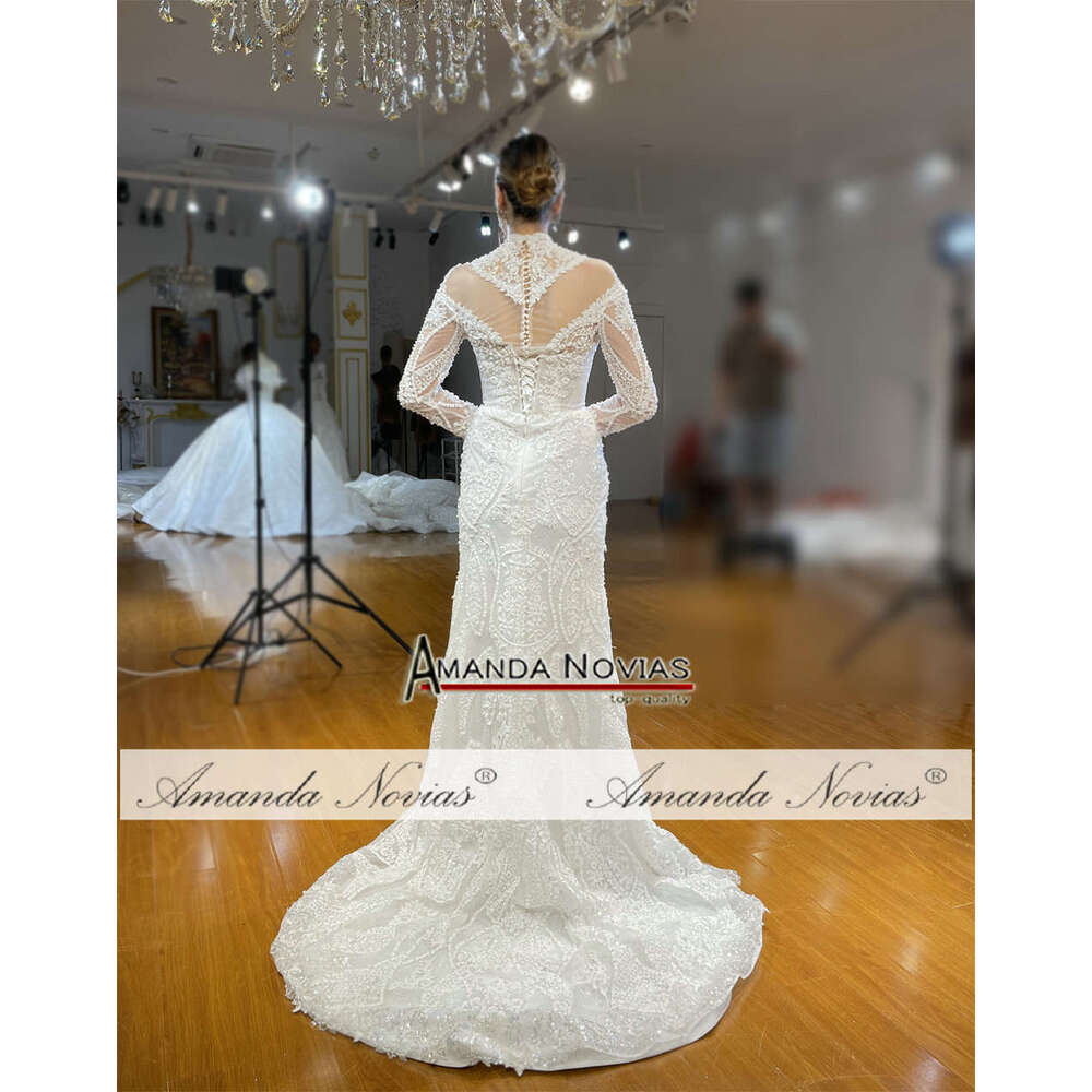 Removable Skirt Mermaid 2 in 1 Lace Wedding Dress Sequined Detachable Train Sleeveless Princess Bride Vestido De Noiva Custom Made