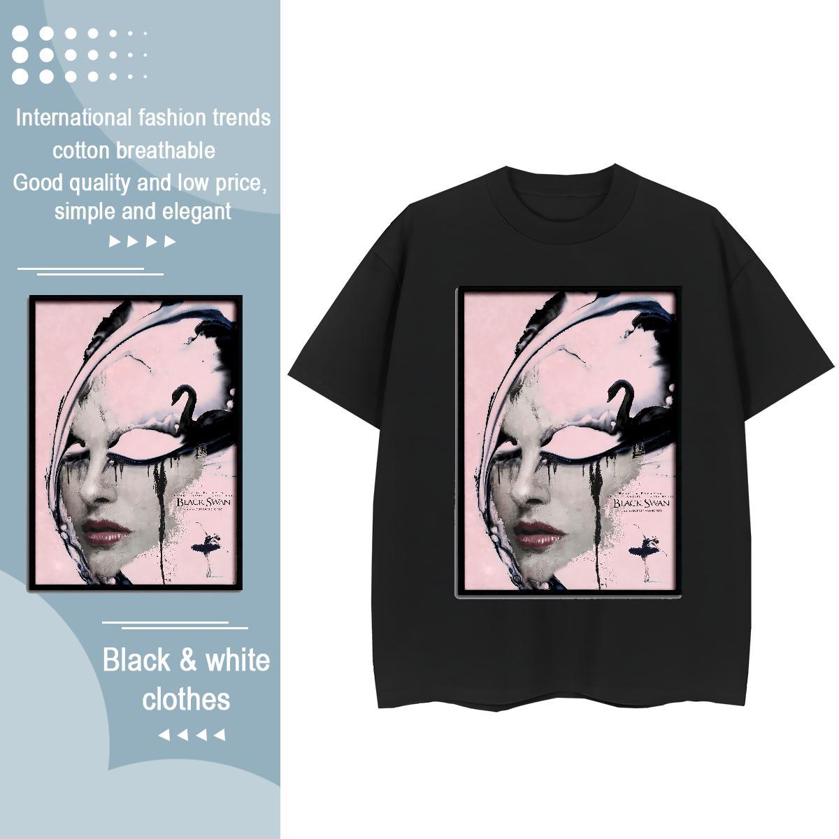 Fashion New T-Shirts for Women 230g Pure Cotton Breathable Sport face Women Tees Free Shipping Graphic Polos
