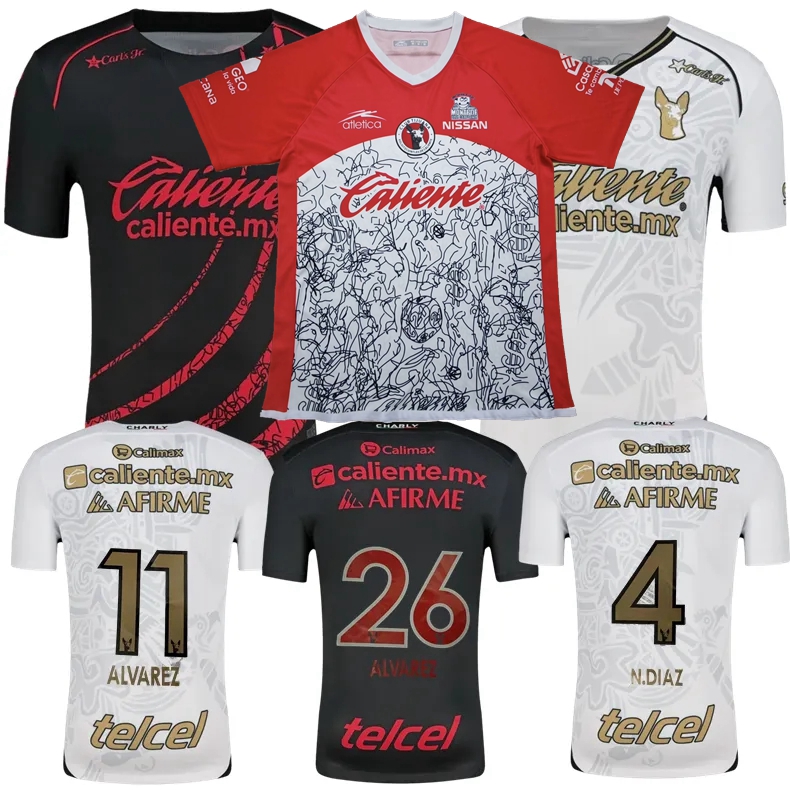 2024 2025 Club Tijuana Soccer Jerseys CAVALLINI K.CASTANEDA C.GONZALEZ L.RODRIGUEZ MADRIGAL C.RIVERA BLANCO 24 25 football men and kids shirt