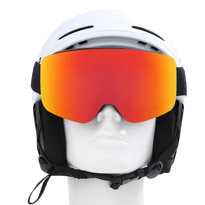 Ski Snowboard Goggles Men Women Oversized Skiing Eyewear Mask UV 400 Snow Protection Over Glasses Adult Double Anti-Fog Cylindrical Sports Sunglasses 