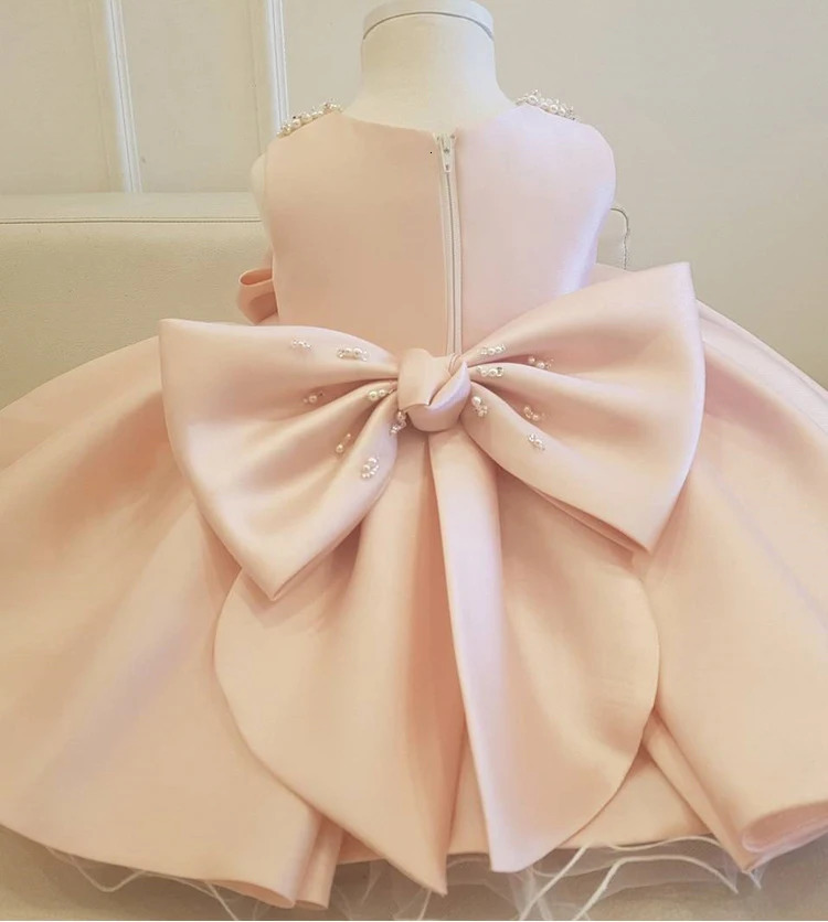 0-2 year summer Baptist dress baby girls first birthday dress born ceremony princess dress wedding dress 241008