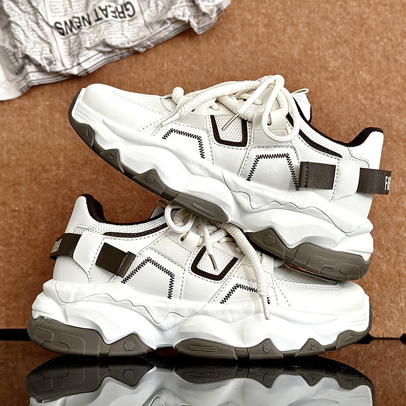 Men Shoes Designers Sneakers Fashionable Korean Trend Breathable Thick Bottom Mesh Casual Sports Shoes