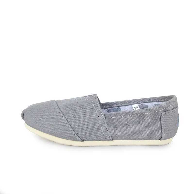 Mens and womens solid color Thomas shoes large size 35-45 breathable plain canvas plain shoes solid color soft leather linen shoes Y241011