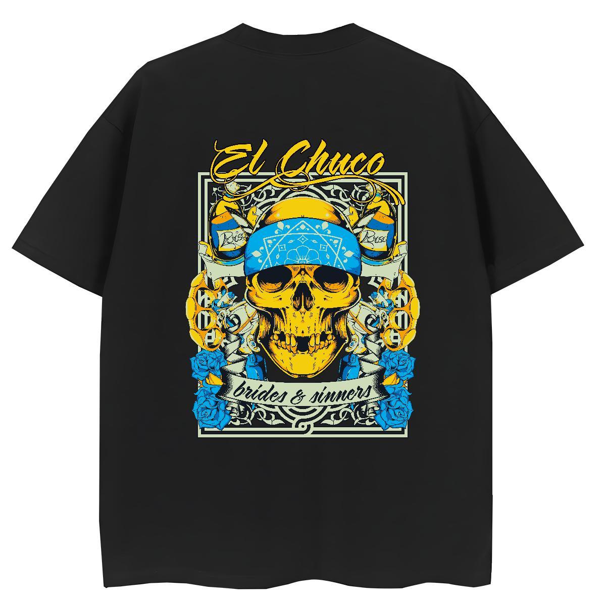 TOP Quality Woman T Shirts 230g 100% Cotton Crew Neck Breathable Street skull Lady T shirt Popular Black Oversized Tees Shirts