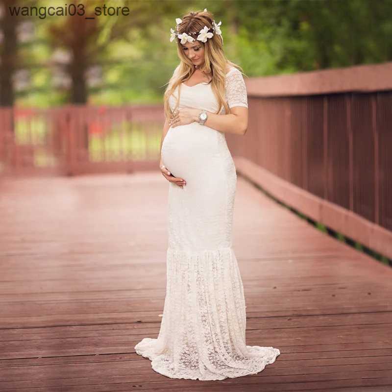 Maternity Dresses 2023 Mermaid Maternity Dresses Photography Props Sexy Lace Maxi Gown For Photo Shoots Women Pregnancy Dress Clothes L240910