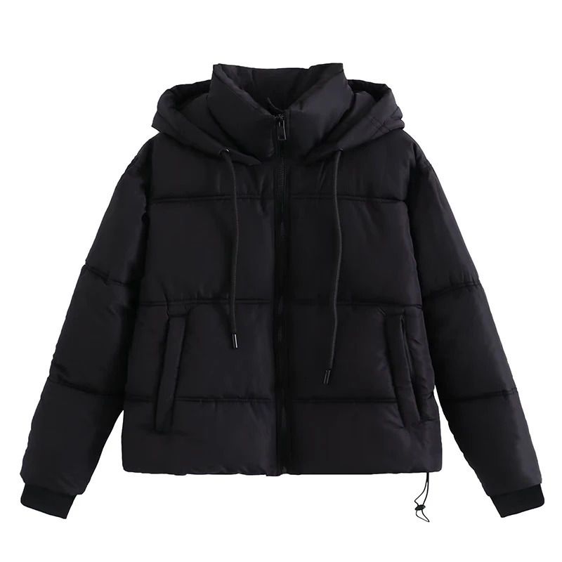 Women Winter Coat Vintage Loose Hooded Cotton Padded Jackets Fashion Warm Thick Parkas Female Outerwear Casual Womens Clothing 240930