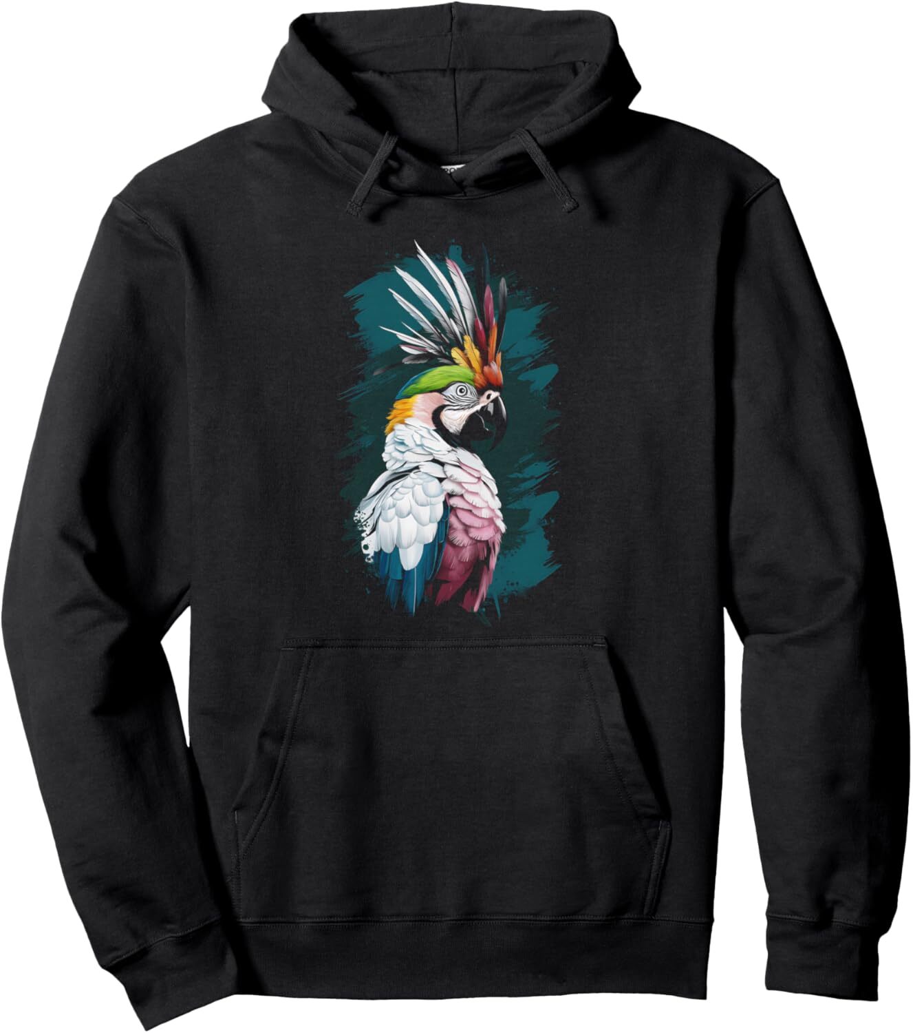Hoodie for Mens Womens Parrot Bird Colorful Feathers Birdwatching Tropical Gift Pullover Hoodie Graphic Hoodies sweatshirt Pullover Long Sleeve