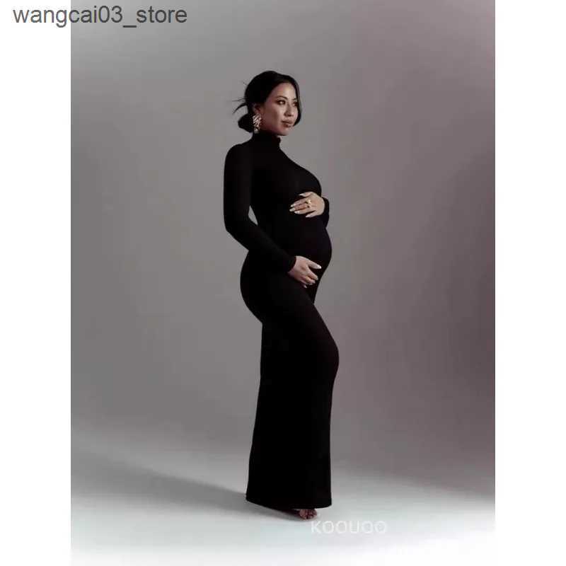Maternity Dresses Maternity Long Sleeve Dresses For Photo Shoot Pleated Blouson Midi Dress Women Party Photography Pregnant Baby Shower Clothes L24091
