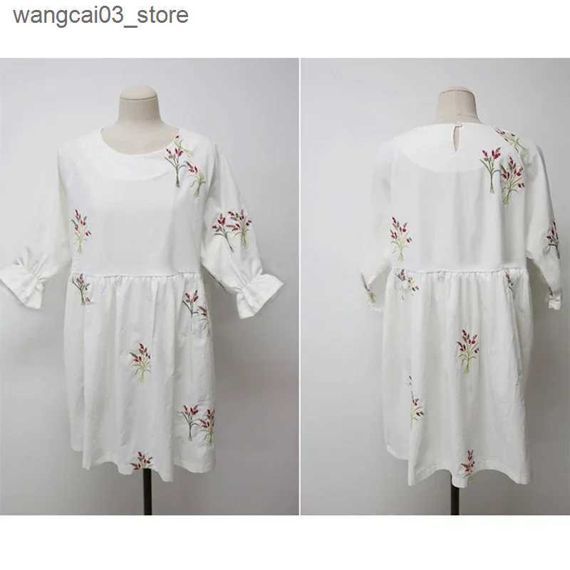 Maternity Dresses Loose Summer Maternity Dresses Cotton Pregnant Pregnancy Clothes for Women Maternity Clothings Dress Summer L240910