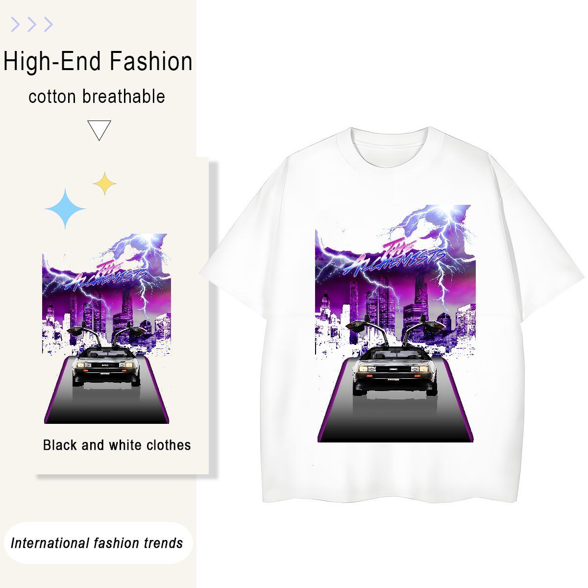 Casual New T-Shirts 100% Cotton 230g Breathable Short Sleeve Spring Summer beach Woman Tshirt Soft Black White Clothes