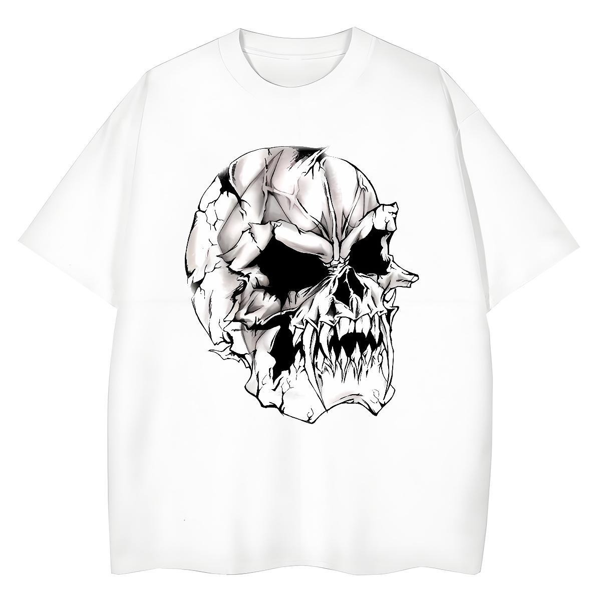 2024 DIY T Shirt For Woman 230g 100% Cotton Breathable Short Sleeve Street Casual monster Unisex Tshirts High quality Cartoon Floral Printing Tee Shir