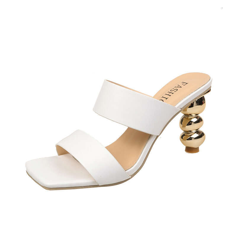Fashion women slippers Summer New High Heels One line Slippers Shaped Gourd Heel Sandals Large size summer shoes sandals high heels shoes