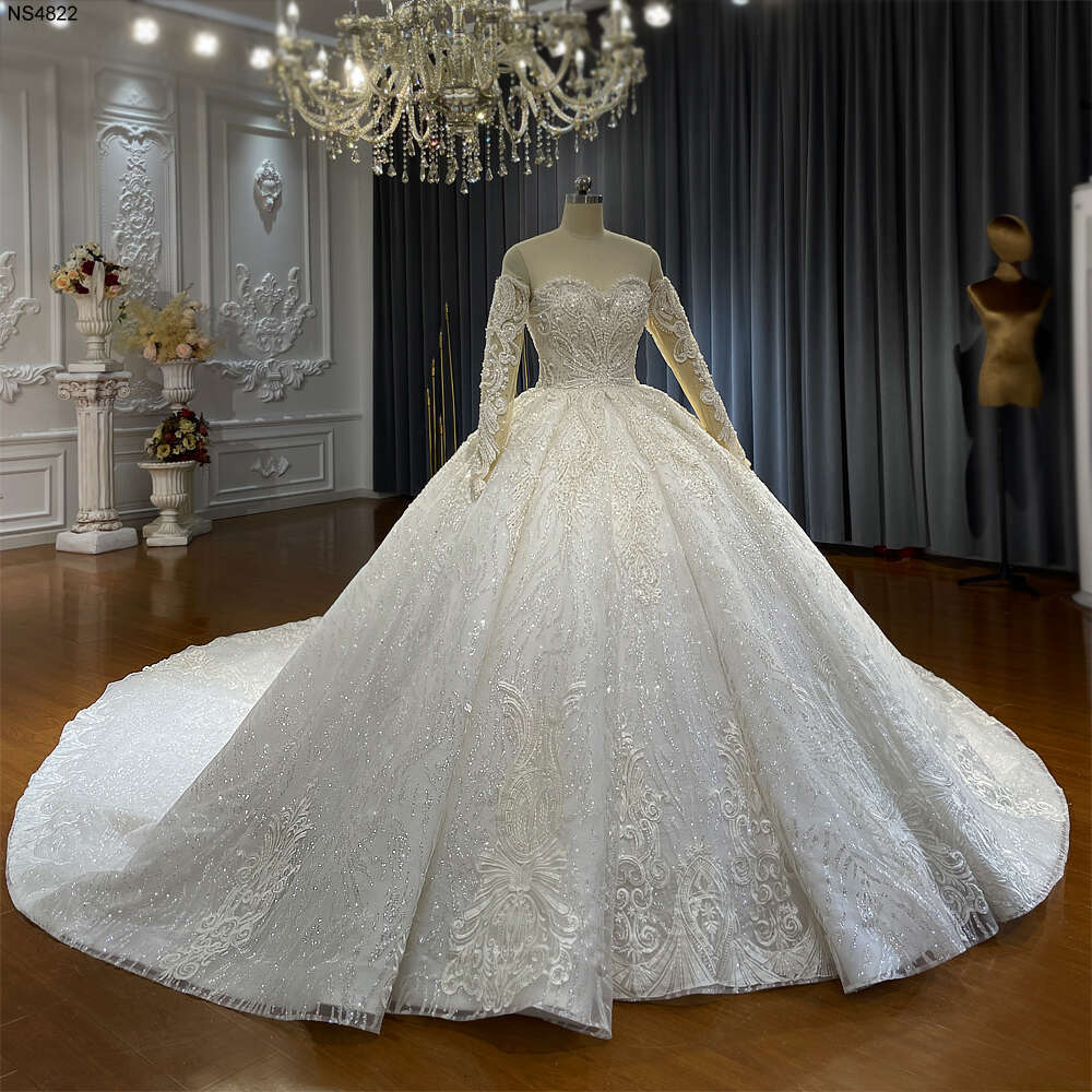 Strapless Lace Detachable Sleeves Ball Gown Wedding Dress Off The Shoulder Sequins or-Length Princess Bride Vestido De Noiva Custom Made