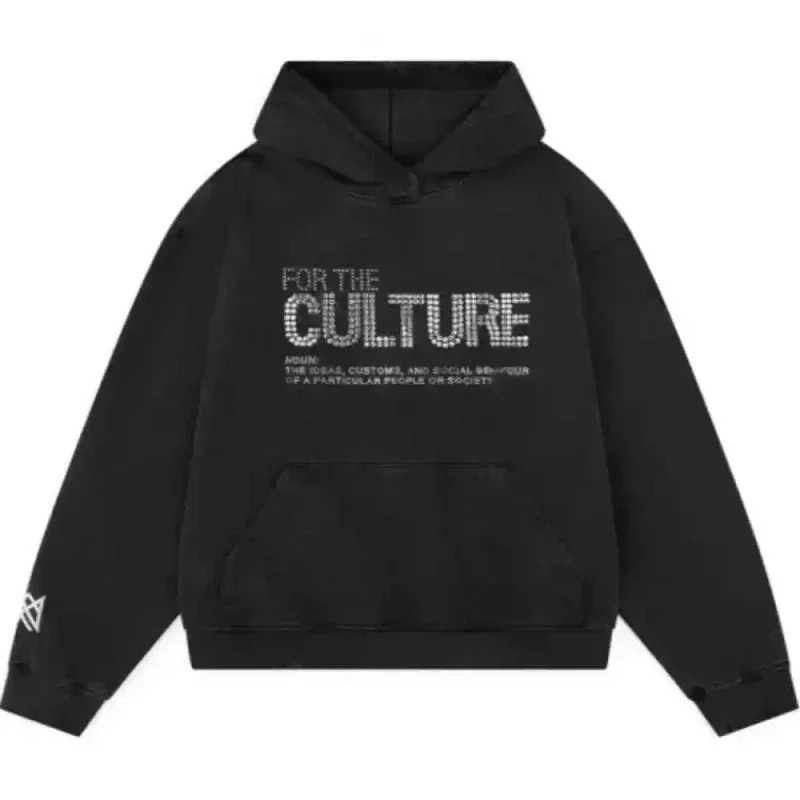 Streetwear Harajuku Alphabet Rheinstone Super Large Hoodie Womens Sweater Y2K Gothic Casual Lazy Clown Couple Top 241011