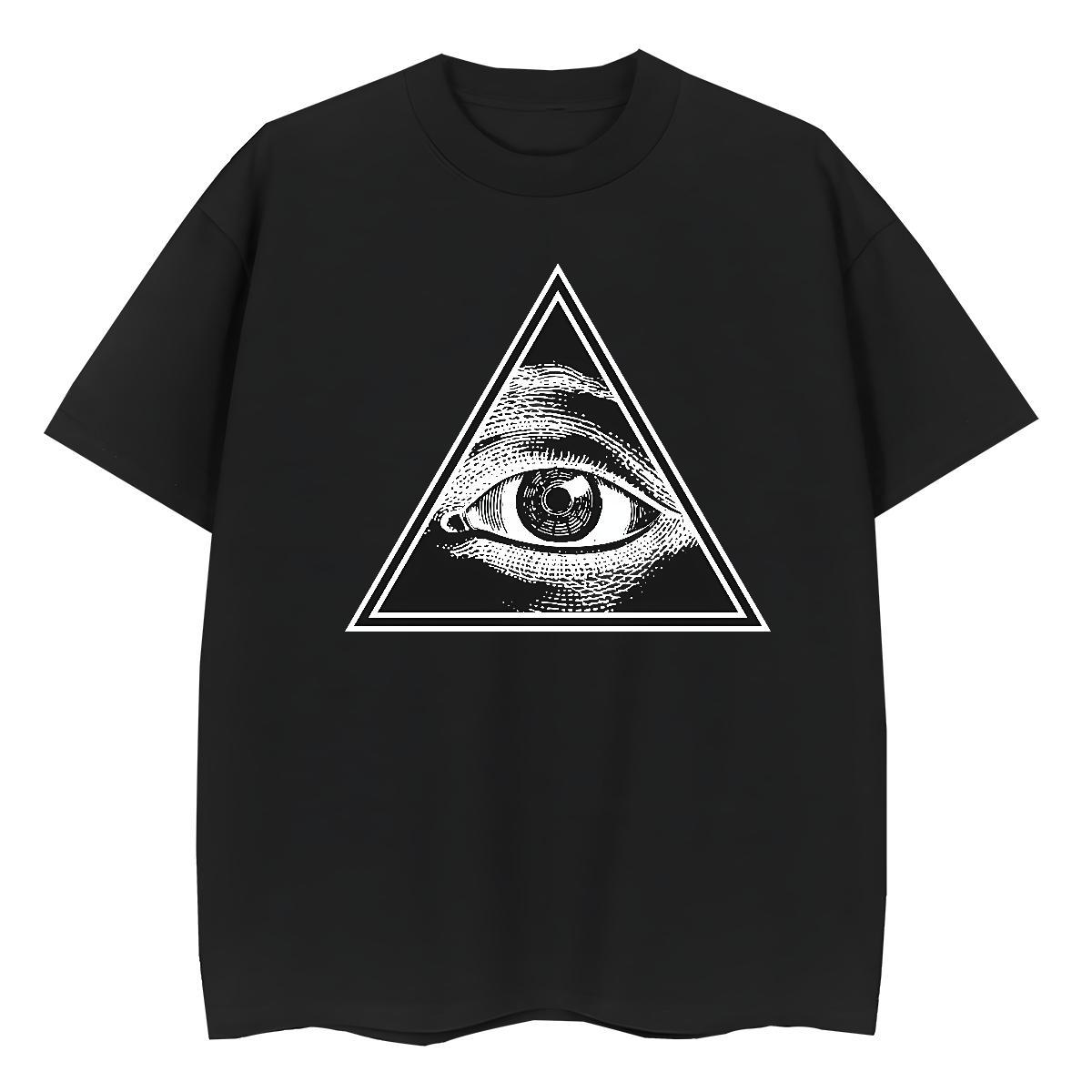 Custom Women T Shirts 230g Pure Cotton Short Sleeve O-Neck Daily Wear eye of the devil Women Tees Loose Anime Print Tee Shirt